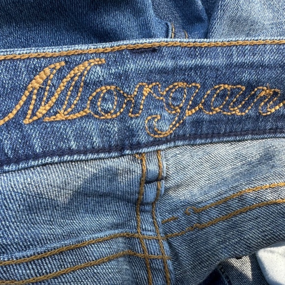 DELias Jeans Juniors Size 5/6 Dark Blue Morgan Straight Leg Measures 28 x 29.5 - Picture 2 of 4